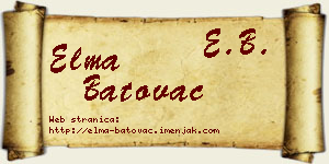 Elma Batovac vizit kartica